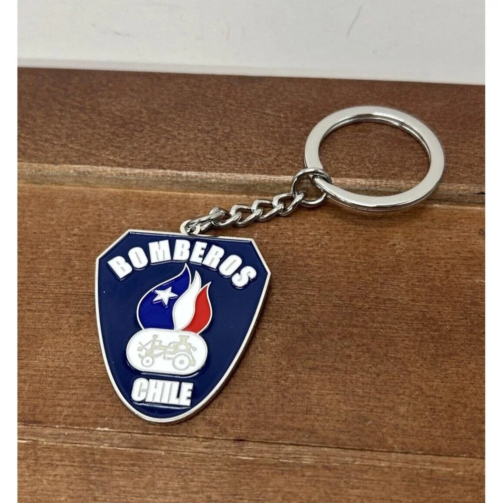 Bomberos‎ Chile Fire Fighters Metal Keychain